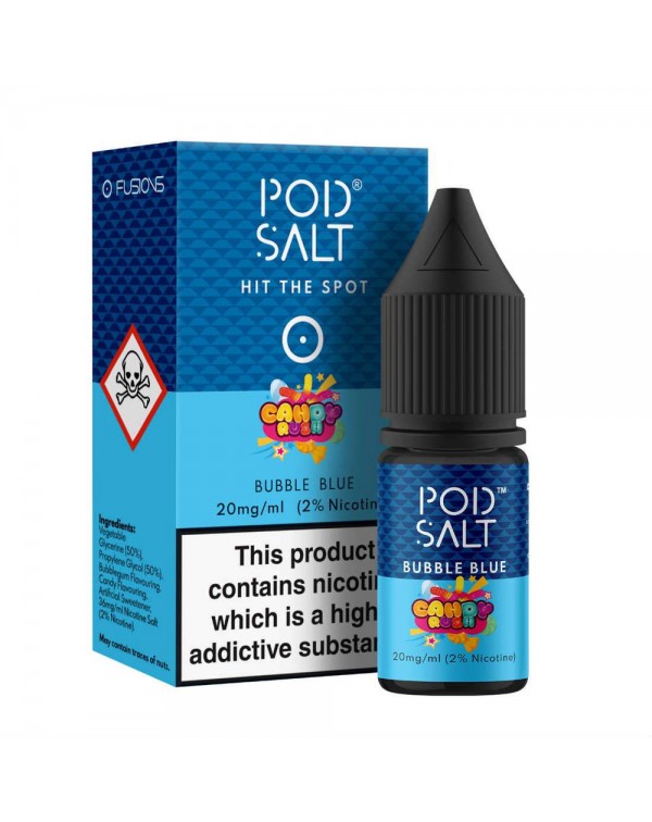 Pod Salt Fusions Candy Rush Bubble Blue Nic Salt